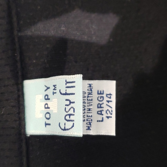 Maui Sweatshirt zip front silver and black 'jeweled' embellishments  size Large - Picture 3 of 9